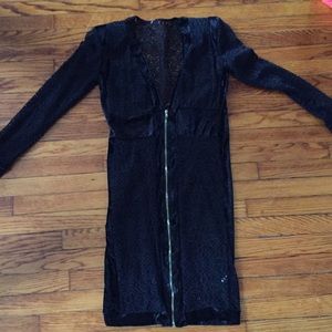 Black mesh dress